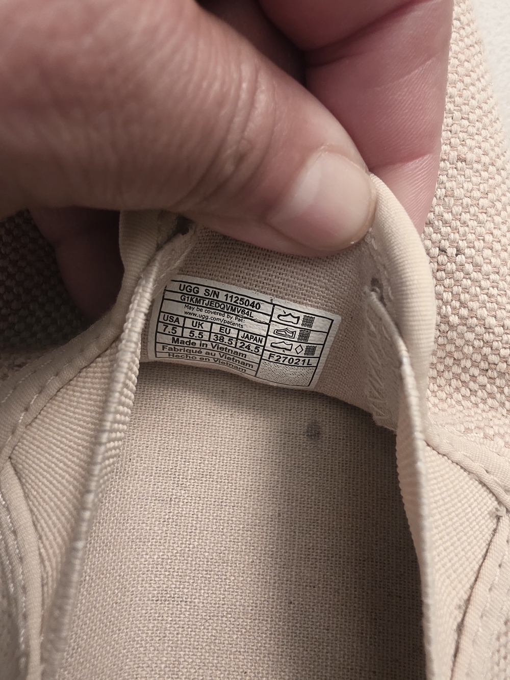 UGG Women's Slip-On Casual Sneaker in Light Beige - Picture 6 of 9